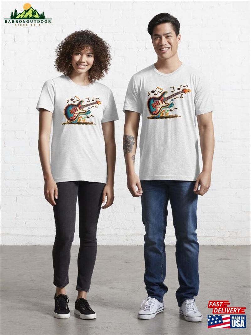 Illustration Of An Electric Guitar T Shirts Essential T-Shirt Sweatshirt Illustration Of An Electric Guitar T Shirts Essential T-Shirt Sweatshirt