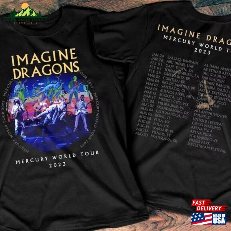 Imagine Dragons Mercury World Tour 2023 T-Shirt Shirt Sweatshirt Unisex Imagine Dragons Mercury World Tour 2023 T-Shirt Shirt Sweatshirt Unisex