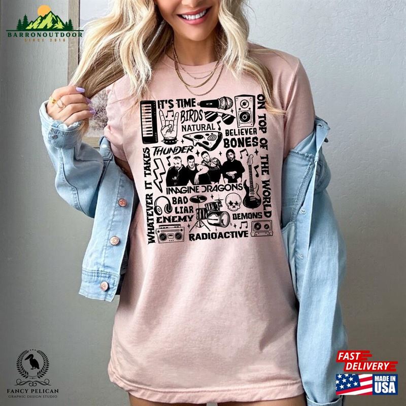Imagine Dragons Shirt Concert Rock Music Tour 2023 Classic Unisex Imagine Dragons Shirt Concert Rock Music Tour 2023 Classic Unisex