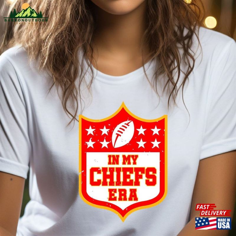 In My Chiefs Era Shirt Funny Go Taylor's Boyfriend Kansas City Football Sweatshirt Unisex In My Chiefs Era Shirt Funny Go Taylor's Boyfriend Kansas City Football Sweatshirt Unisex