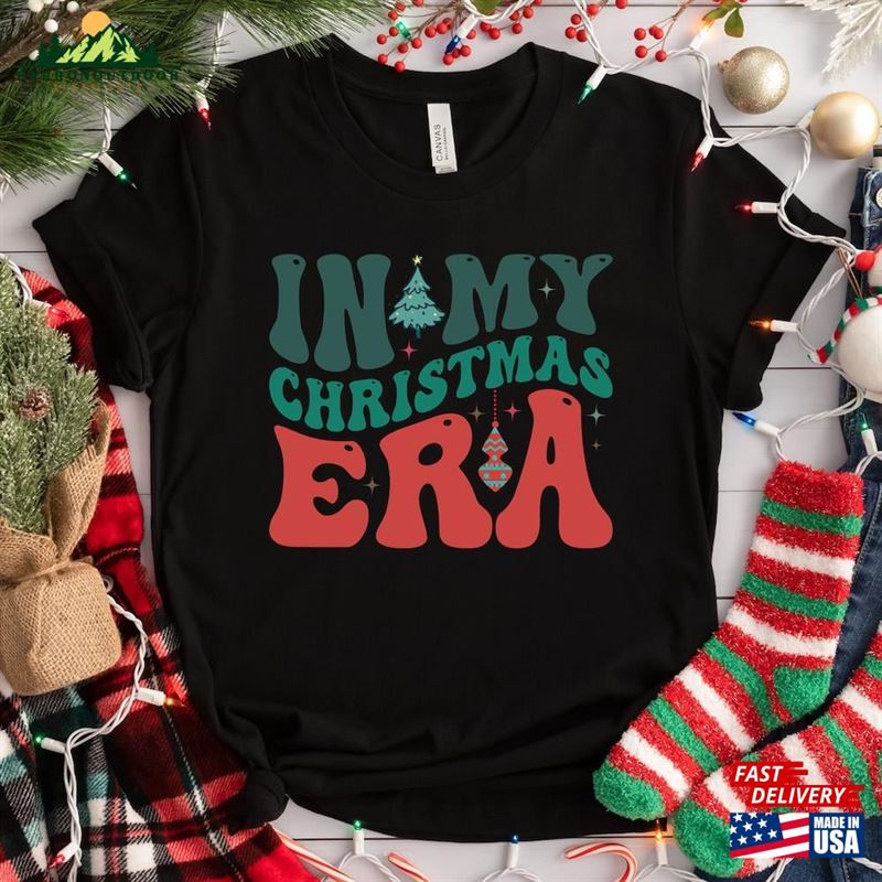 In My Christmas Era Shirt Groovy Xmas Holiday Hoodie Sweatshirt In My Christmas Era Shirt Groovy Xmas Holiday Hoodie Sweatshirt