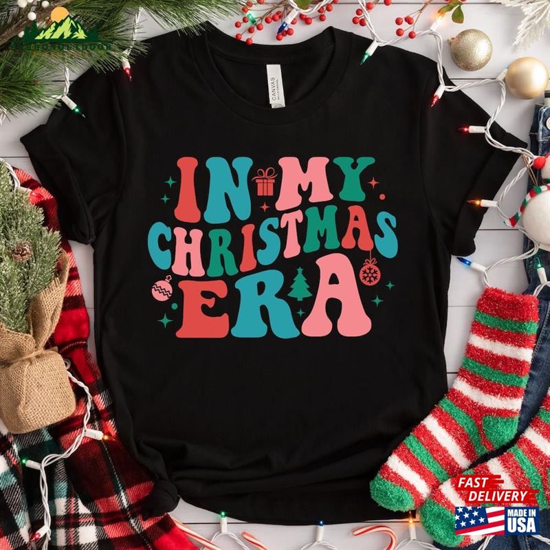 In My Christmas Era Shirt Retro Merry Xmas Holiday Sweatshirt Unisex In My Christmas Era Shirt Retro Merry Xmas Holiday Sweatshirt Unisex