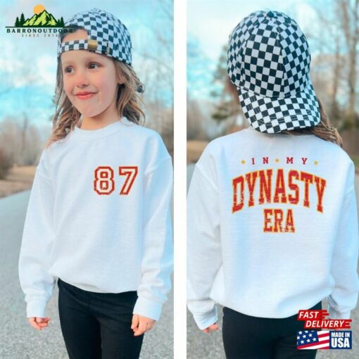 In My Dynasty Era Kid Sweatshirt Swift Chief Kelce Fan Gift Football Apparel Super Shirt Taylor Tour Baby Toddler Youth Pullover Hoodie T-Shirt