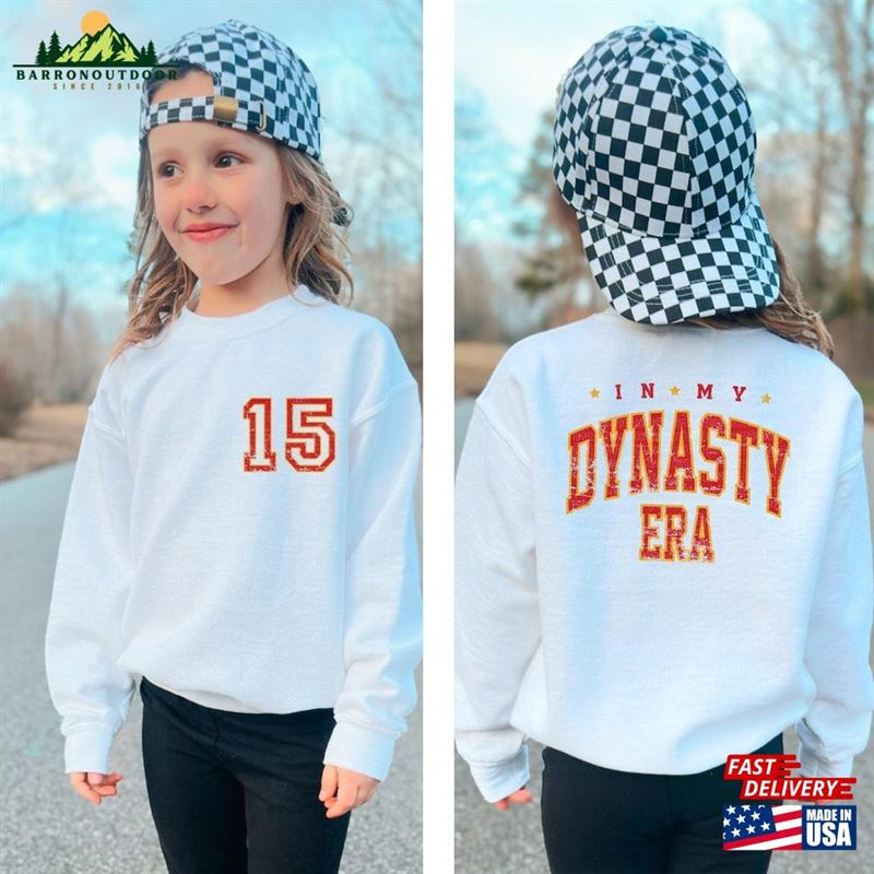 In My Dynasty Era Kid Sweatshirt Swift Chief Mahomes Fan Gift Football Apparel Shirt Taylor Tour Baby Toddler Youth Pullover Hoodie Unisex T-Shirt In My Dynasty Era Kid Sweatshirt Swift Chief Mahomes Fan Gift Football Apparel Shirt Taylor Tour Baby Toddler Youth Pullover Hoodie Unisex T-Shirt