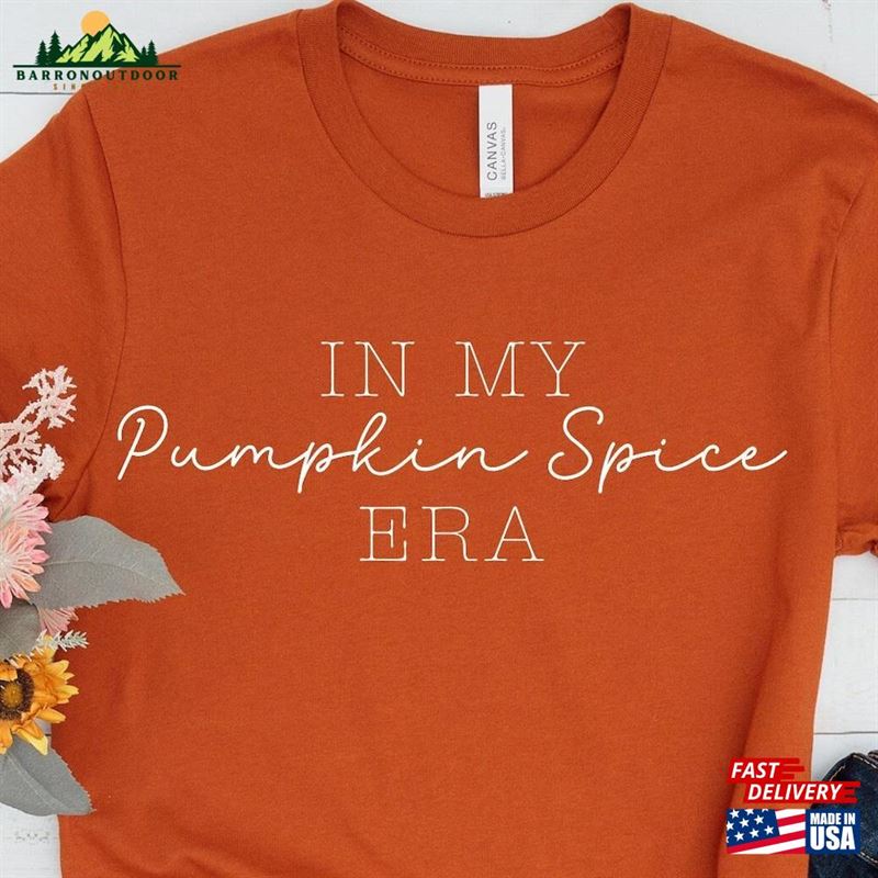 In My Pumpkin Spice Era Swiftie Merch Taylor Swift Fall Minimalist Shirt Cozy Season Unisex Classic In My Pumpkin Spice Era Swiftie Merch Taylor Swift Fall Minimalist Shirt Cozy Season Unisex Classic