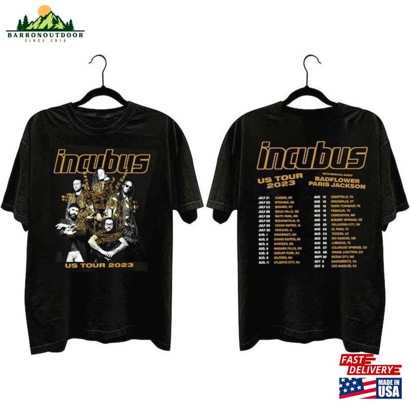 Incubus Band Us Tour 2023 Shirt Merch Classic Unisex Incubus Band Us Tour 2023 Shirt Merch Classic Unisex