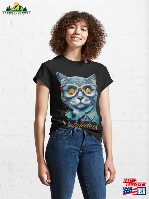 Intelectual Cat Style Classic T-Shirt Unisex