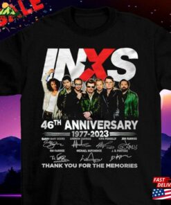 Inxs 46Th Anniversary 1977 2023 Signatures Shirt Band T-Shirt Sweatshirt Classic