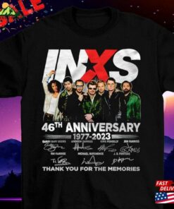 Inxs 46Th Anniversary 1977 2023 Signatures Shirt Band T-Shirt Unisex