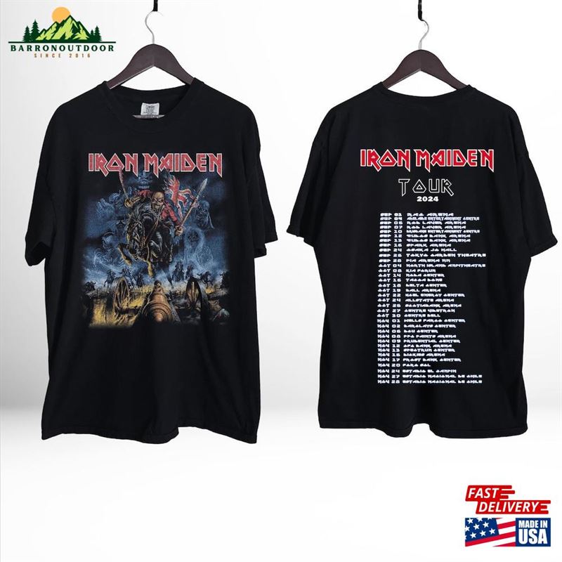 Iron Maiden 2024 Tour Shirt Official Merchandise Concert Classic Hoodie Iron Maiden 2024 Tour Shirt Official Merchandise Concert Classic Hoodie