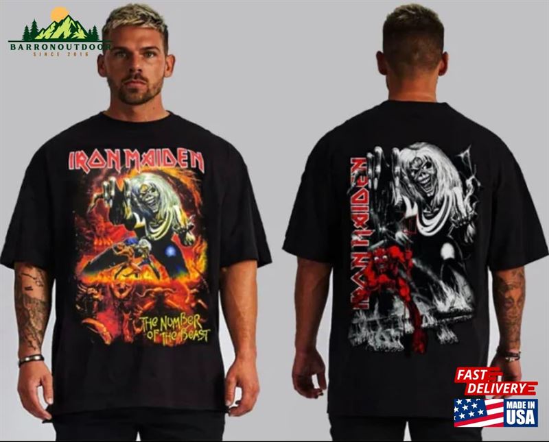 Iron Maiden The Number Of Beast Front And Back Rock Band T-Shirt Hoodie Iron Maiden The Number Of Beast Front And Back Rock Band T-Shirt Hoodie