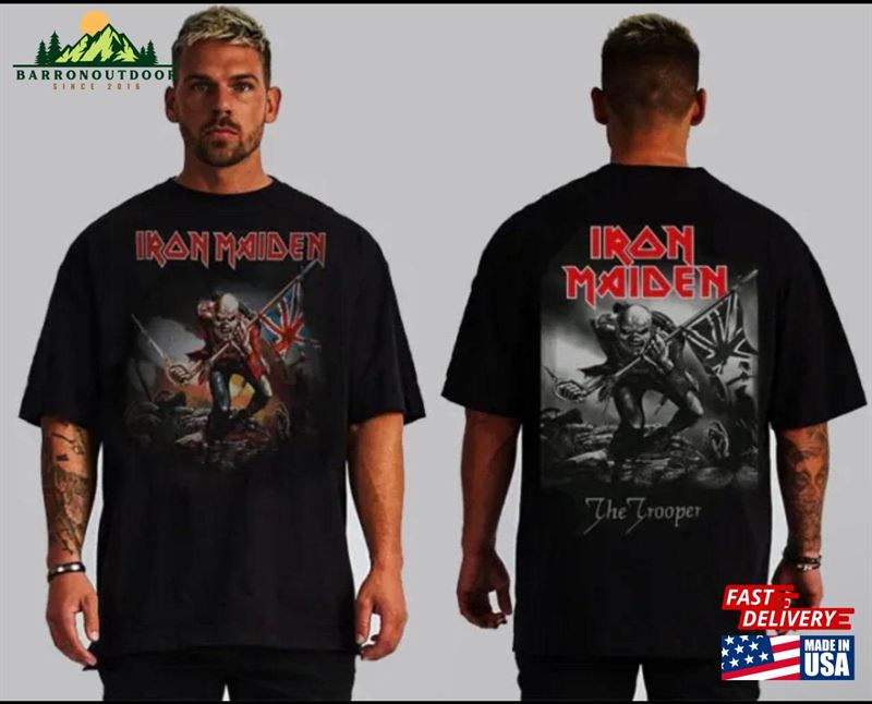 Iron Maiden The Trooper Rock Band T-Shirt Classic Unisex Iron Maiden The Trooper Rock Band T-Shirt Classic Unisex