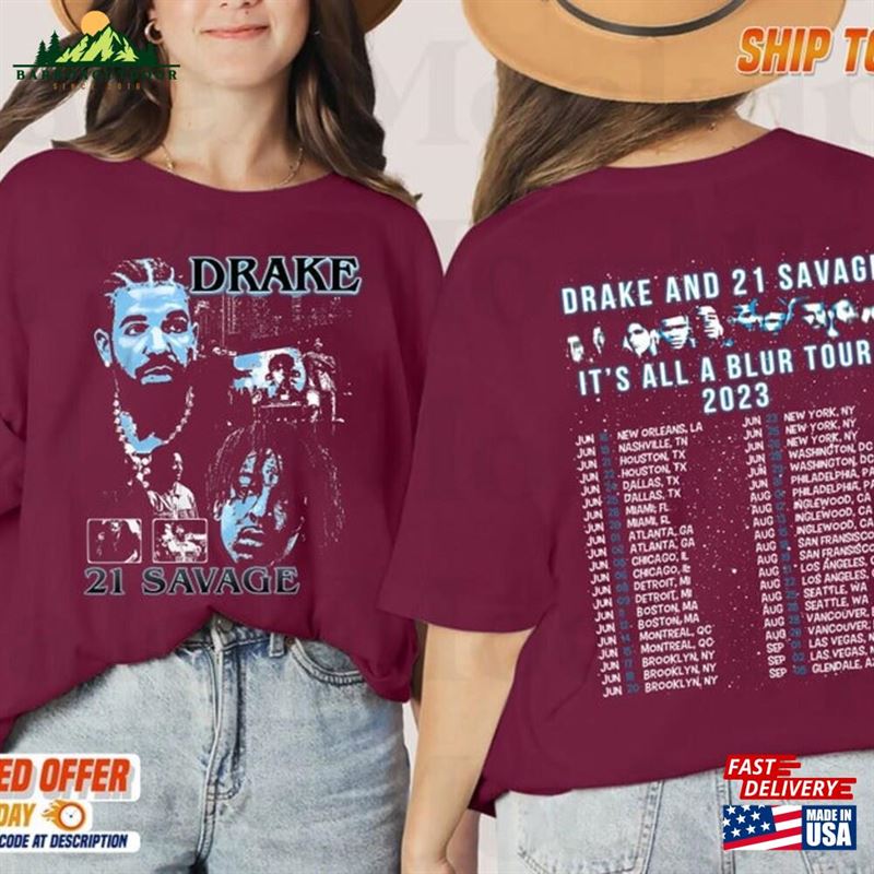 It’S All A Blur Tour 2023 Shirt Drake 21 Savage Hip Hop Unisex Hoodie It’S All A Blur Tour 2023 Shirt Drake 21 Savage Hip Hop Unisex Hoodie