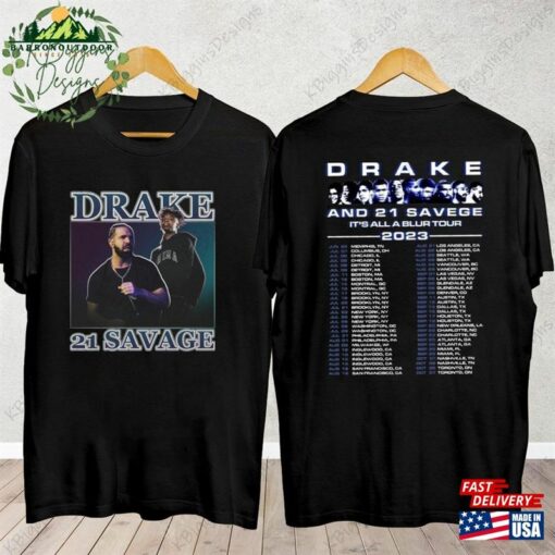 It’s All A Blur Tour 2023 Shirt Drake 21 Savage Unisex T-Shirt