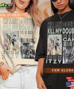 Itzy Kpop Shirt Kill My Doubt Album Sweatshirt V4 Cake Vintage Retro Graphic Music Unisex Gifts Fan Hoodie T-Shirt