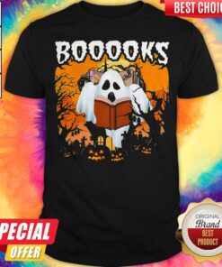 Awesome Booooks Ghost Halloween Shirt