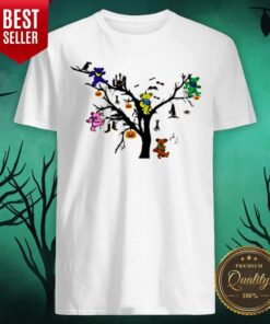 Colorful Dead Bears Pumpkins Tree Halloween Shirt