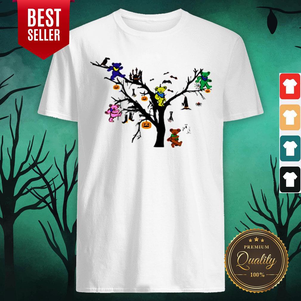 Colorful Dead Bears Pumpkins Tree Halloween Shirt Colorful Dead Bears Pumpkins Tree Halloween Shirt