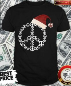 Cute Santa Hat Peace Merry Christmas Shirt Cute Santa Hat Peace Merry Christmas Shirt