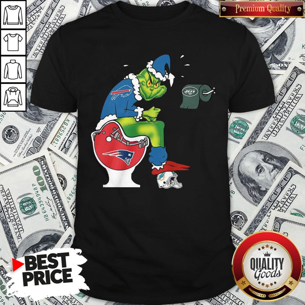 Cute The Grinch Buffalo Bills Shit On Toilet New England Patriots Christmas Shirt Cute The Grinch Buffalo Bills Shit On Toilet New England Patriots Christmas Shirt