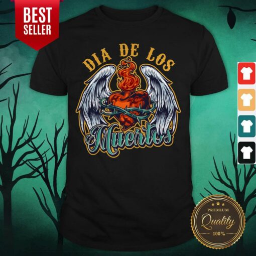 Dia De Los Muertos Day Of Dead Heart Fire Shirt