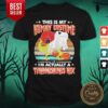 Dinosaur Ghost This Is Human Costume I’m Actually A Tyrannosaurus Rex Sunset Vintage Retro Halloween Shirt