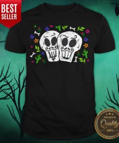 Double Skulls Day Of The Dead Dia De Muertos Mexican Shirt