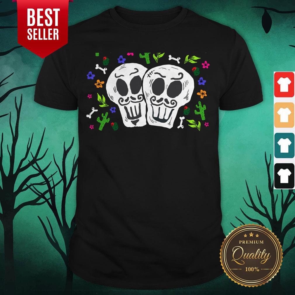 Double Skulls Day Of The Dead Dia De Muertos Mexican Shirt Double Skulls Day Of The Dead Dia De Muertos Mexican Shirt