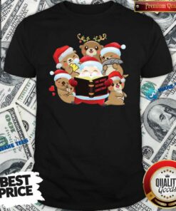 Funny Santa And Sloth Reindeer The Night Before Christmas Shirt Funny Santa And Sloth Reindeer The Night Before Christmas Shirt