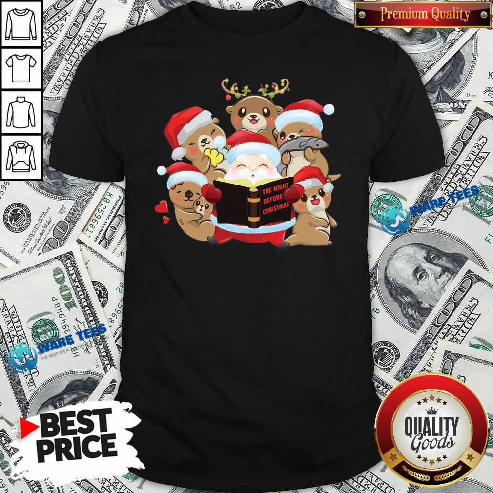 Funny Santa And Sloth Reindeer The Night Before Christmas Shirt Funny Santa And Sloth Reindeer The Night Before Christmas Shirt