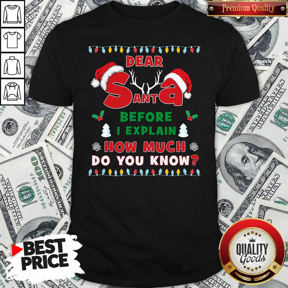 Good Dear Santa Before I Explain How Much Do You Know Christmas Shirt Good Dear Santa Before I Explain How Much Do You Know Christmas Shirt