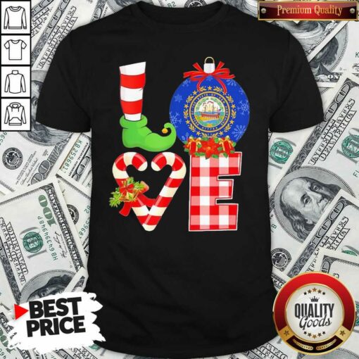 Good Elf Love Seal Of The State Of Hampshire 1776 Christmas Shirt