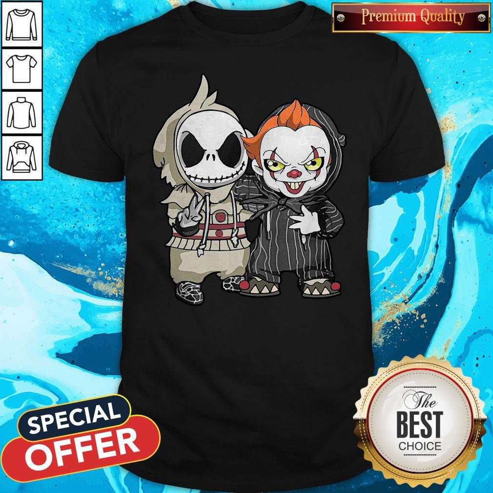 Jack Skellington And Pennywise Friend Happy Halloween Shirt Jack Skellington And Pennywise Friend Happy Halloween Shirt