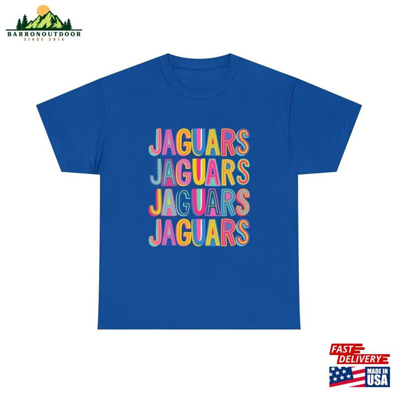 Jaguars Colorful Gildan T-Shirt Custom Mascot Tee Friday Night Lights Football Small 5Xl Plus Lots Of Colors Game Day Classic Hoodie Jaguars Colorful Gildan T-Shirt Custom Mascot Tee Friday Night Lights Football Small 5Xl Plus Lots Of Colors Game Day Classic Hoodie