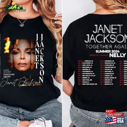 Janet Jackson 2024 Tour Shirt Together Again Summer Concert Classic Hoodie