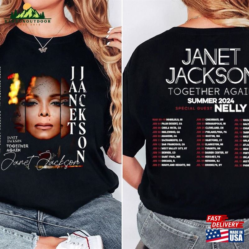 Janet Jackson 2024 Tour Shirt Together Again Summer Concert Classic Hoodie Janet Jackson 2024 Tour Shirt Together Again Summer Concert Classic Hoodie