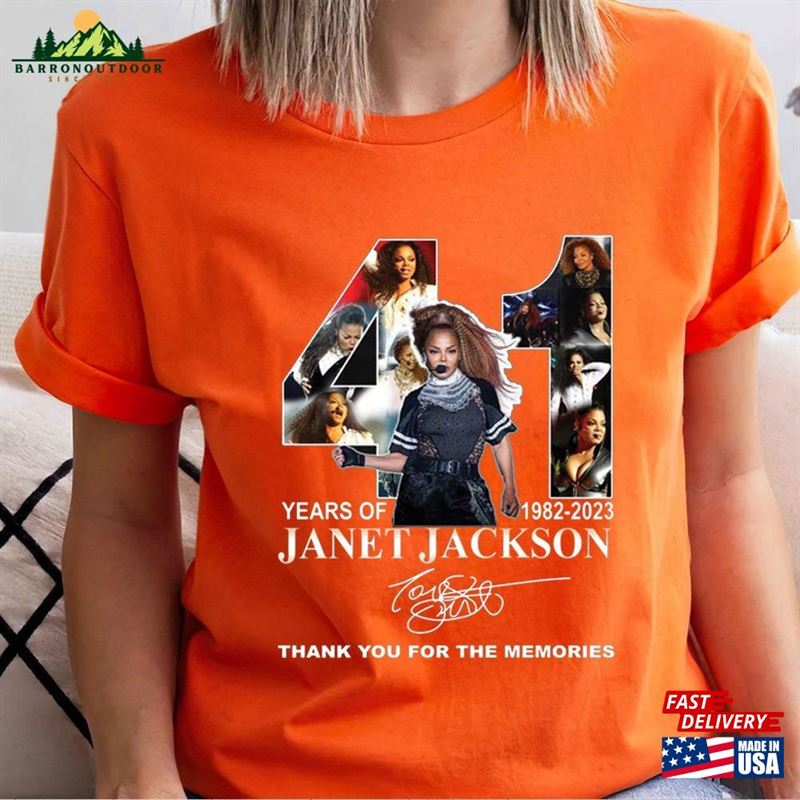 Janet Jackson 41 Years Anniversary Shirt Vintage T-Shirt Shirts Classic Janet Jackson 41 Years Anniversary Shirt Vintage T-Shirt Shirts Classic