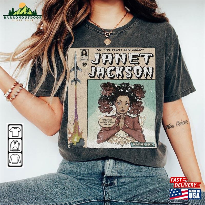 Janet Jackson Comic Shirt 90S Vintage Merch Book Art The Velvet Rope Album World Tour 2023 Graphic Tee Unisex Gift Hoodie V1 Classic Janet Jackson Comic Shirt 90S Vintage Merch Book Art The Velvet Rope Album World Tour 2023 Graphic Tee Unisex Gift Hoodie V1 Classic