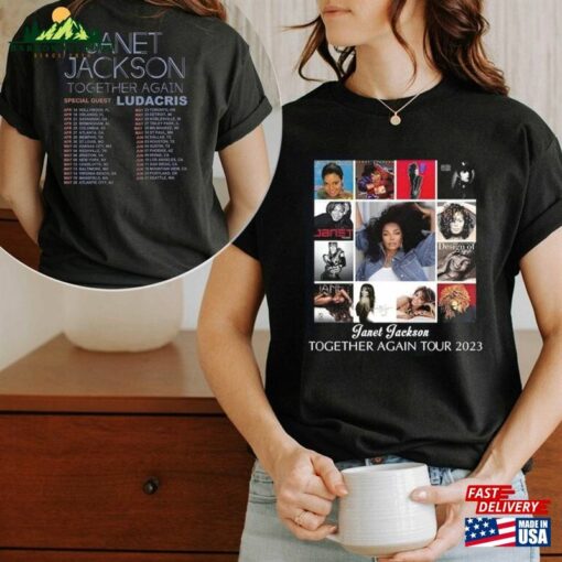 Janet Jackson Together Again Tour 2023 T-Shirt Music Unisex