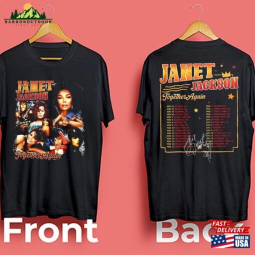 Janet Jackson Together Again Tour 2023 Unisex Tee Vintage Retro Graphic Shirt Hoodie Sweatshirt