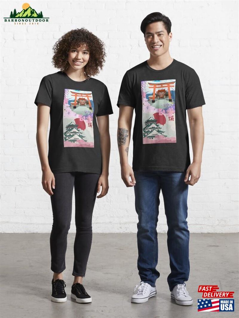 Japan Mount Fuji And Temple Shrine T-Shirt Unisex Japan Mount Fuji And Temple Shrine T-Shirt Unisex