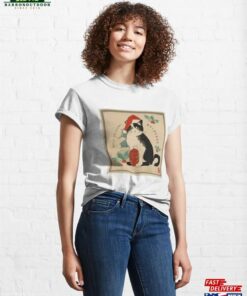 Japanese Woodblock Cat Ukiyo E Christmas Classic T-Shirt Hoodie