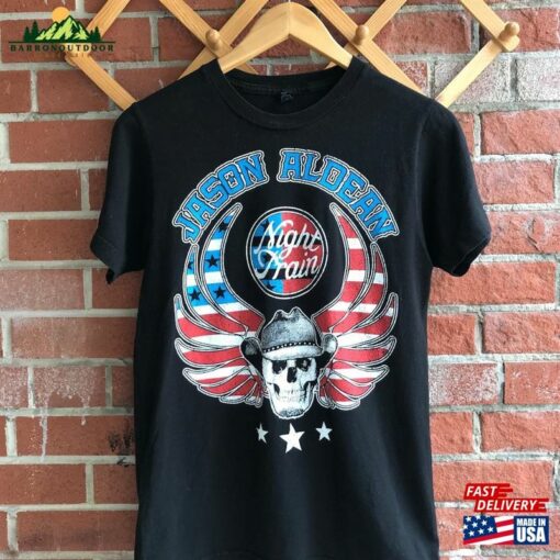 Jason Aldean Band Tee Night Train Black Rockabilly T-Shirt Classic