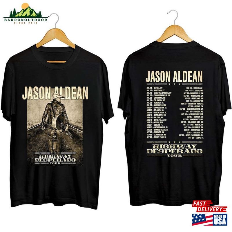 Jason Aldean Highway Desperado Tour 2023 Shirt Fan Country Music T-Shirt Hoodie Jason Aldean Highway Desperado Tour 2023 Shirt Fan Country Music T-Shirt Hoodie