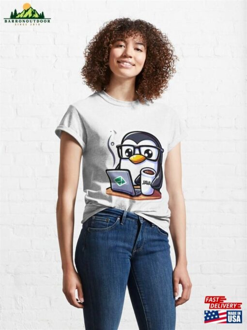 Java Genius The Coder Penguin 1 Classic T-Shirt Unisex