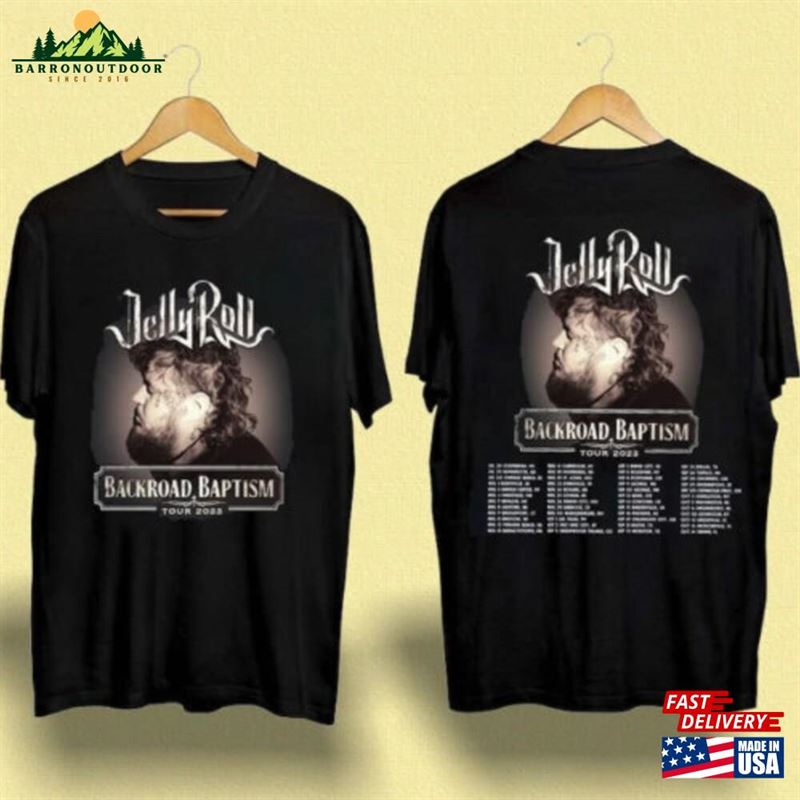 Jelly Roll 2023 Tour Shirt Backroad Baptism Hoodie Classic Jelly Roll 2023 Tour Shirt Backroad Baptism Hoodie Classic