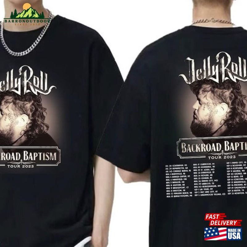 Jelly Roll 2023 Tour Shirt Backroad Baptism Music Hoodie Unisex Jelly Roll 2023 Tour Shirt Backroad Baptism Music Hoodie Unisex