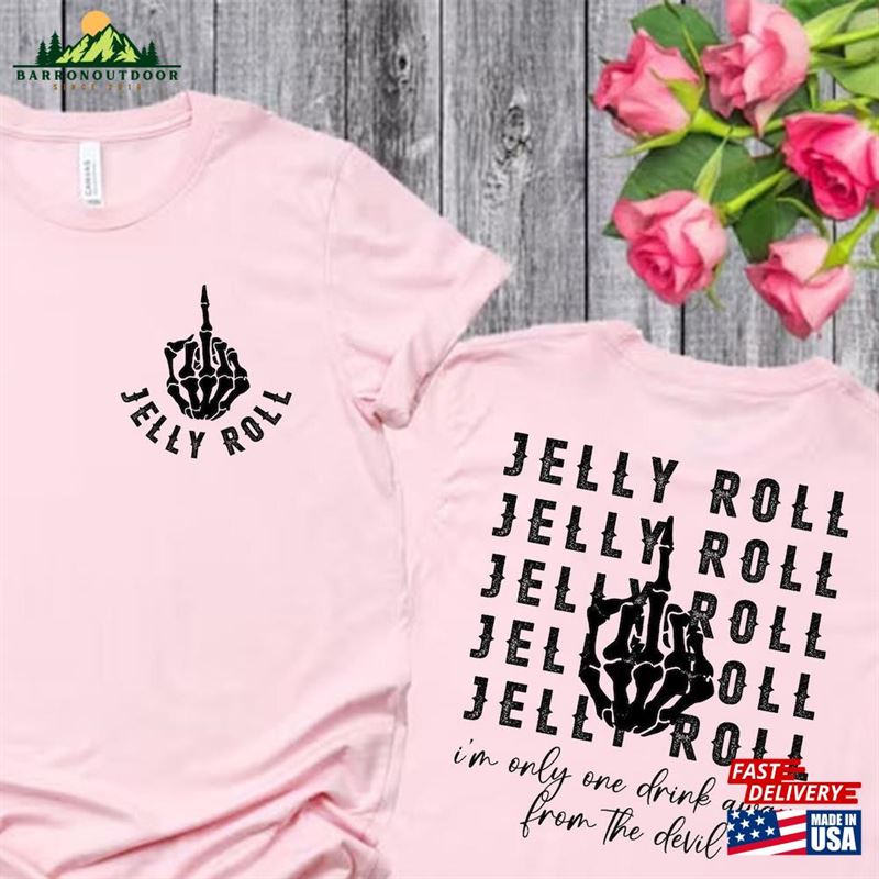 Jelly Roll Graphic Shirt I'm Only One Drink Away From The Devil Sweatshirt T-Shirt Jelly Roll Graphic Shirt I'm Only One Drink Away From The Devil Sweatshirt T-Shirt