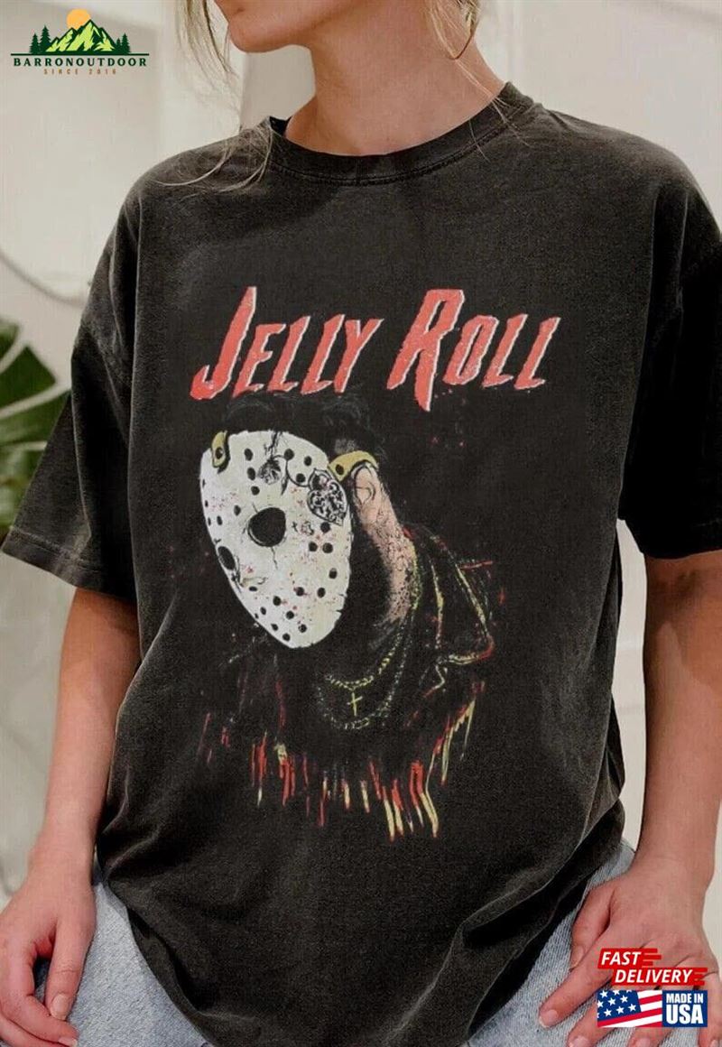 Jelly Roll In Mask 2023 Tour T-Shirt 90S Vintage Shirt Bootleg Unisex Jelly Roll In Mask 2023 Tour T-Shirt 90S Vintage Shirt Bootleg Unisex