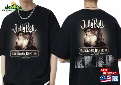 Jelly Roll Shirt 2023 Tour Backroad Baptism T-Shirt Unisex Classic